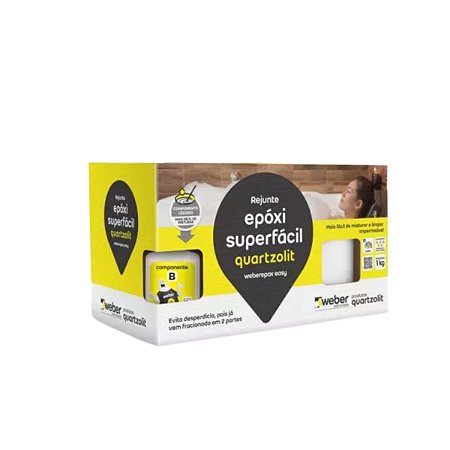 Rejunte Epóxi Superfácil 1KG Branco Quartzolit