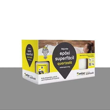 Rejunte Epóxi Superfácil 1KG Cinza Artico Quartzolit