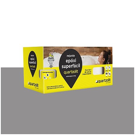 Rejunte Epóxi Superfácil 1KG Cinza Artico Quartzolit 242211