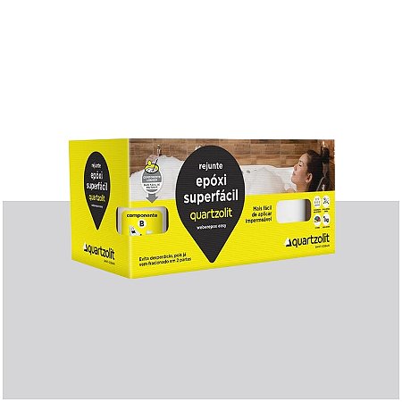 Rejunte Epóxi Superfácil 1KG Cinza Platina Quartzolit 242228