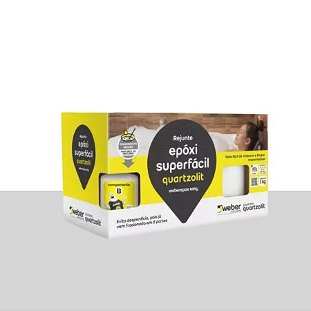 Rejunte Epóxi Superfácil 1KG Cinza Platina Quartzolit