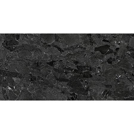Porcelanato Geodo Negro Polido 61x120 PR12165 Damme