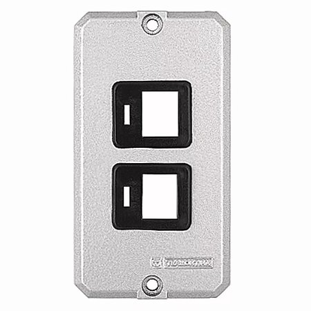 Tampa 2 Postos para Condulete 1/2" e 3/4" com Suporte para RJ 56115016 Tramontina