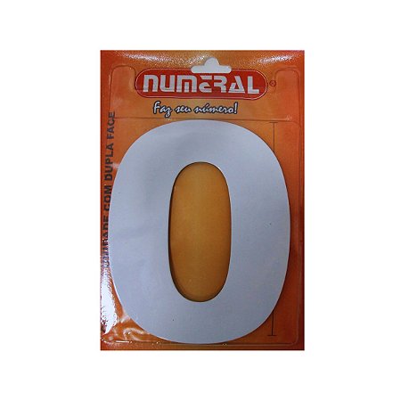 Numero Residencial Branco 0 125mm Numeral