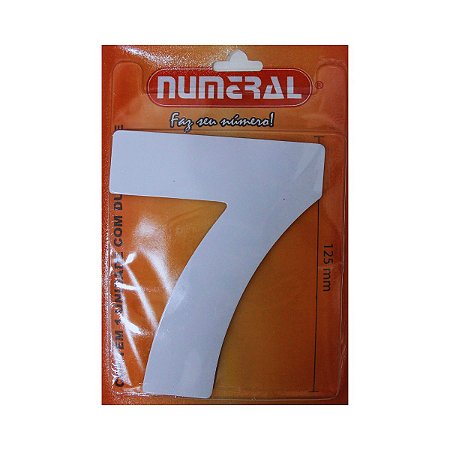 Numero Residencial Branco 7 125mm Numeral