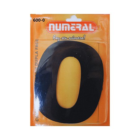 Numero Residencial Preto 0 125mm Numeral