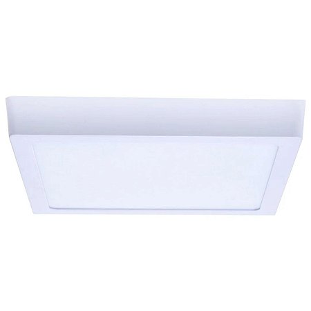Painel LED 12W 4000K de Sobrepor Quadrado Bivolt Foxlux