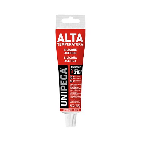 Silicone Acetico Vermelho 50ml Unipega