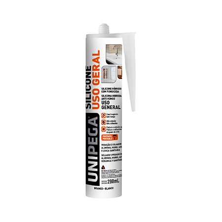 Silicone Hibrido UG Branco 280ml Unipega