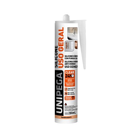 Silicone Hibrido UG Incolor 280ml Unipega