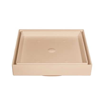 Ralo Invisível Quadrado 15x15 Bege Estrela