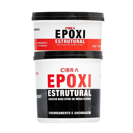Adesivo Epóxi Estrutural para Chumbamento e Ancoragem 1KG Cibra