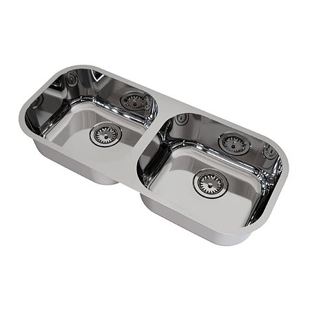 Cuba Spice Inox CD3 83,5x34,5x18cm Com Válvula 4.1/2" 12822 Docol