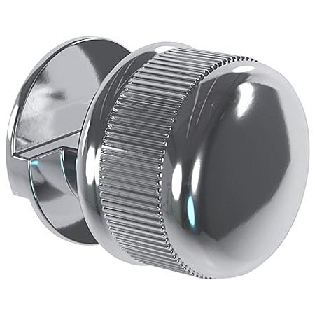 Botão Frances Zamac Cromado + Parafuso MAD PHS 3,8x40 + Bucha 6mm 4 Unidades Sfor