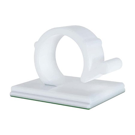 Clip Adesivo 13mm Branco 4 Unidades Sfor