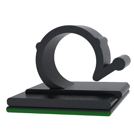 Clip Adesivo 13mm Preto 25 Unidades Sfor