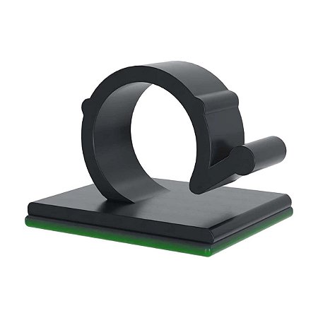 Clip Adesivo 13mm Preto 4 Unidades Sfor