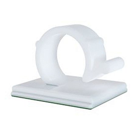 Clip Adesivo 9mm Branco 25 Unidades Sfor