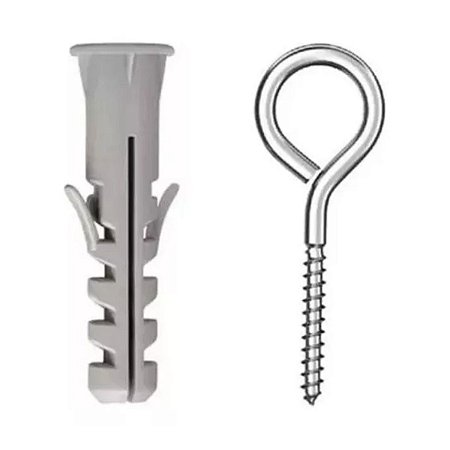 Pitão 8mm + Bucha Nylon com Aba 8mm 5 Unidades Sfor