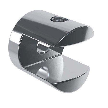 Suporte para Prateleira de Vidro Curto 8mm + Parafuso para Madeira 3,8x40 + Bucha 6mm Sfor