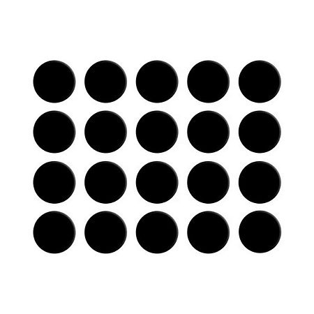 Tapa Parafuso Adesivo Preto 8mm 20 Unidades Sfor
