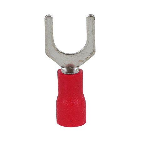 Terminal Forquilha Pré-Isolado Vermelho 0,5x1,5mm 20 Unidades Sfor