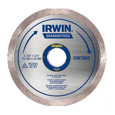 Disco Diamantado Liso 110x20mm IW13891 Irwin