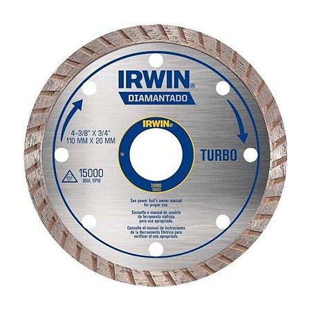 Disco Diamantado Turbo 110x20mm IW13893 Irwin