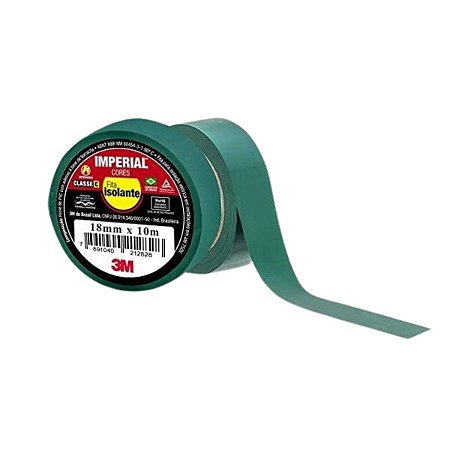 Fita Isolante Imperial 18mm x 10m Verde 3M