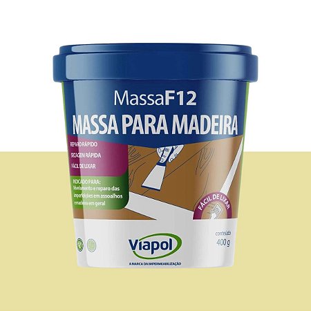 Massa de Calafetar Madeira F-12 400G Marfim Viapol