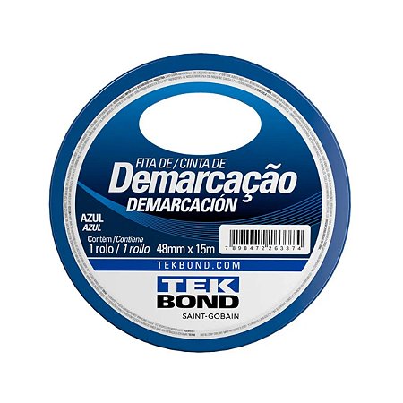 Fita de Demarcação 48mm x 15m Azul Tekbond