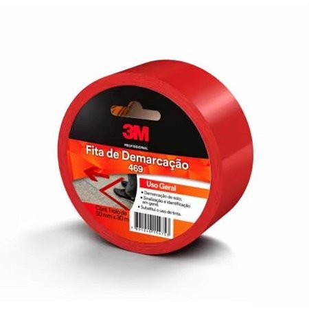 Fita de Demarcação para Solo Scotch 50mm x 30m 469 Vermelha 3M