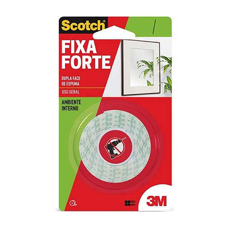 Fita Fixa Forte Uso Interno 12mm x 1,5m 109 Scotch-Brite 3M