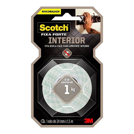 Fita Fixa Forte Uso Interno 24mm x 1,5m 113 Scotch-Brite 3M