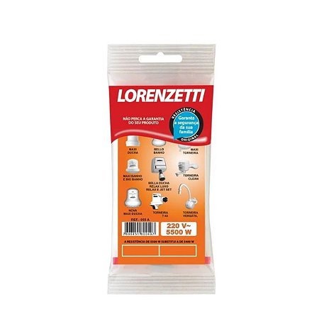 Resistência para Chuveiros Maxi, Versátil e Easy 055-A 5500W 220V Lorenzetti