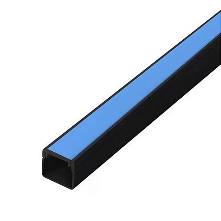 Canaleta de PVC 10x10x2000MM 6266 com Fita Preta Alumbra