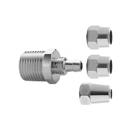 Adaptador para Filtro 1/2 X 1/4 E 1/8 Macho Cromado 310117 Blukit