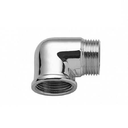 Joelho de 90° Latão Rosca MXF 1/2 170126 Cromado Blukit