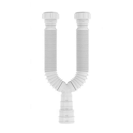 Sifão Tubo Extensivo Duplo Universal 030205 Branco Blukit