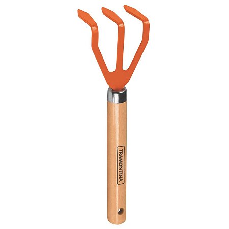 Ancinho Metálico 3 Dentes com Cabo de Madeira 77909001 Tramontina