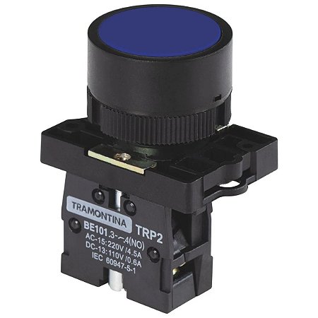 Botão de Impulso TRP2 EA61 1NA com Base de Plástico Azul 58015716 Tramontina
