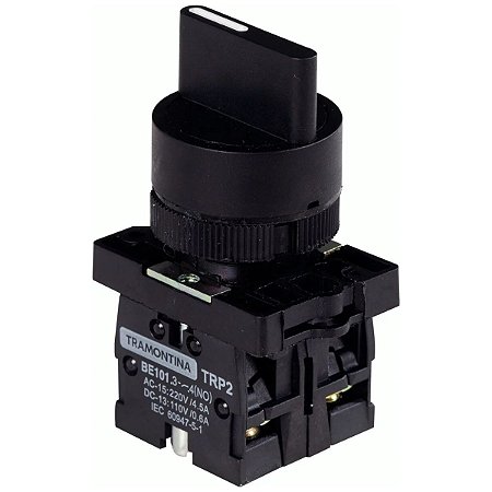 Botão Seletor TRP2 ED33 2NA 3 Posições com Base Plástica 58015831 Tramontina