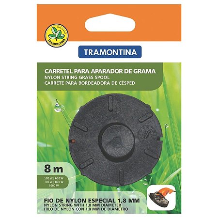 Carretel 1 Fio de Nylon 1,8MM 8M para Aparador de Grama 78799463 Tramontina