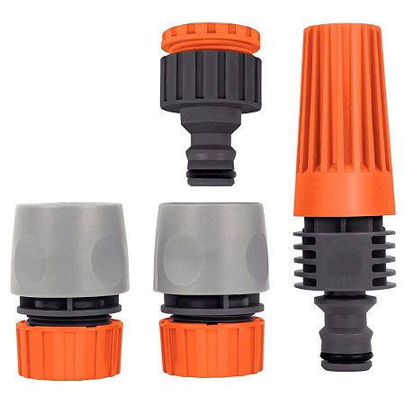 Conjunto para Irrigação 1/2 com Engates Rápidos e Esguicho 4 Peças  78580610 Tramontina