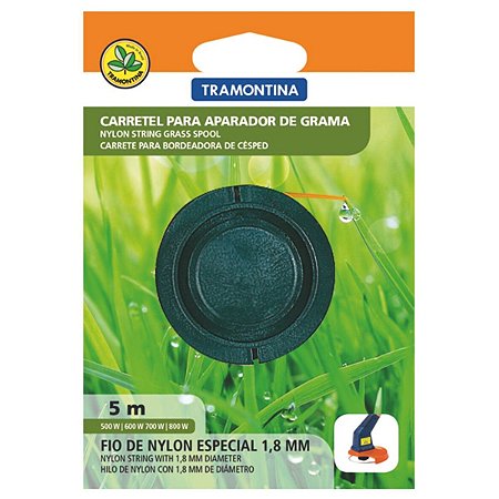 Carretel 1 Fio de Nylon 1,8MM 5M para Aparador de Grama Tramontina