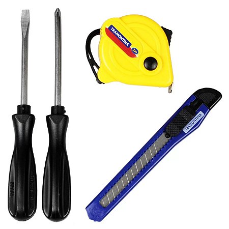 Kit de Ferramentas para Uso Doméstico 4 Peças 43408118 Tramontina