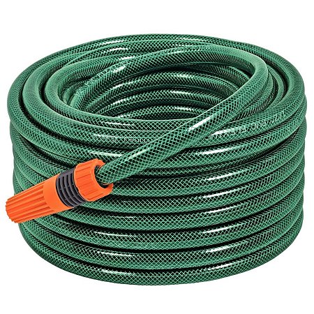Mangueira Flex 25M Verde com Engate Rosqueado e Esguicho 79172250 Tramontina