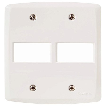 Placa 4x4 2 Postos Horizontal Lux² Branca 57105/023 Tramontina
