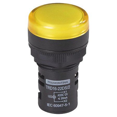 Sinalizador TRD16 22DS/2 12V Amarelo 58015/462 Tramontina