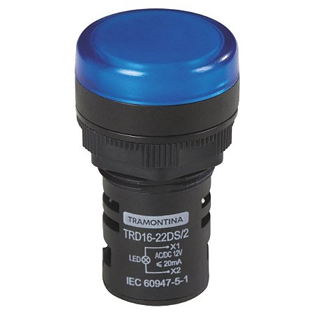 Sinalizador TRD16 22DS/2 12V Azul 58015/463 Tramontina